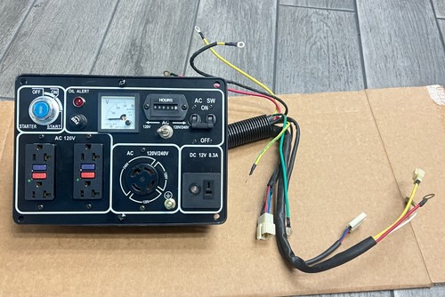Control panel with - panel, wire